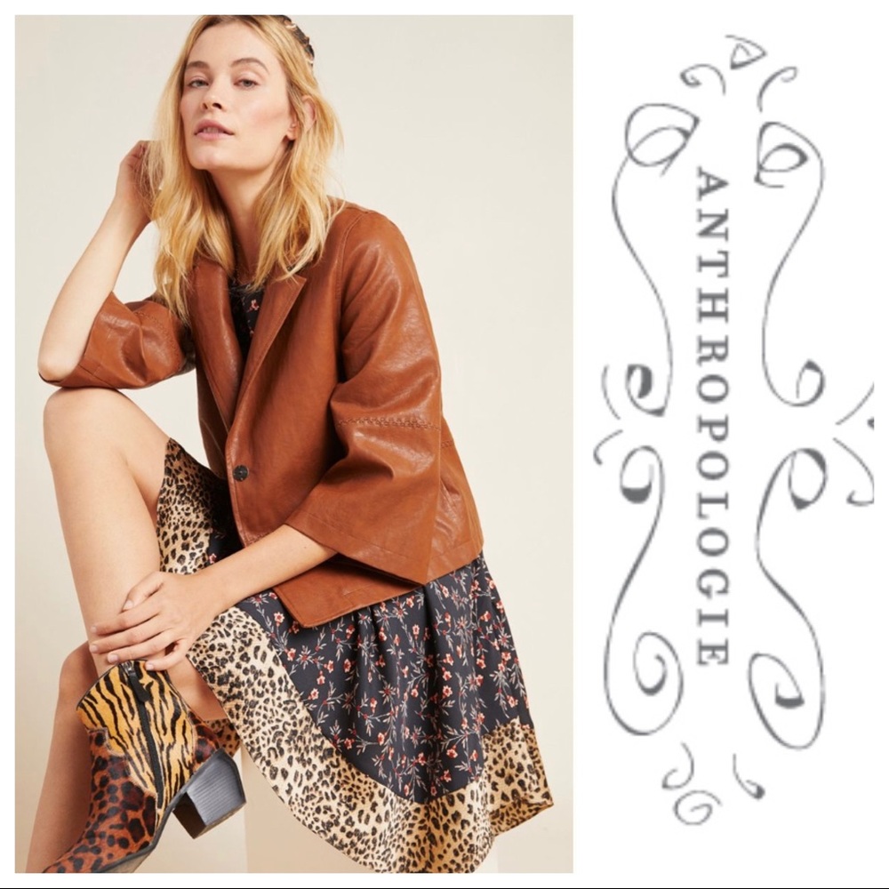 NWT Hayden Embroidered Faux Leather Jacket